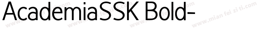 AcademiaSSK Bold字体转换